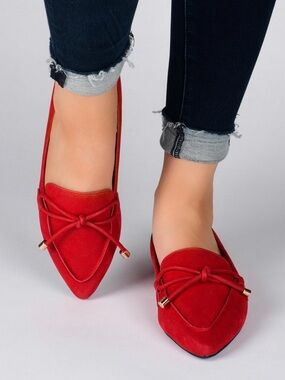 Journee Collection Muriel Tie Pointed Toe Flats